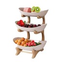 БАМБУКОВАЯ ПОДСТАВКА ДЛЯ ФРУКТОВ, 2-СТУПЕНЧАТАЯ ТАРЕЛКА, 3 ЧАШКИ, ПОДДОН, КУХОННЫЙ ОРГАНАЙЗЕР
