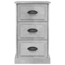 vidaXL Nočný stolík, farba šedá betónová, 39x39x67 cm Farba prednej časti sivá