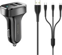 АВТОМОБИЛЬНОЕ ЗАРЯДНОЕ УСТРОЙСТВО С USB-КАБЕЛЕМ 3В1 USAMS C13 2XUSB