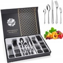 НАБОР СТОЛОВЫХ ПРИБОРОВ НАБОР ЧЕМОДАН СЕРЕБРЯНЫЙ 30 СТОЛОВЫХ ПРИБОРОВ