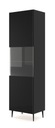 Vitrína Ravenna B 1D 60cm biela mat nožičky špendlíky zlaté alebo čierne kovové Výška nábytku 215 cm