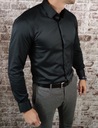 Klasyczna koszula slim fit czarna elegancka ESP06 - L Kod producenta ESP06