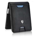 Мужской кожаный кошелек STEVENS, тонкий, RFID, 1,5 см, подарок для маленьких карт, Q1