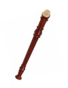 Деревянная прямая школьная флейта с одинарными отверстиями.