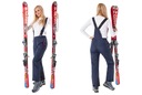 Dámske zimné lyžiarske nohavice na sánky M Prevažujúcy materiál polyester