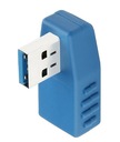 Adapter kątowy USB 3.0 do USB 3.0 lewy niebieski