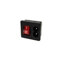 GNIAZDO ZASILAJĄCE AC ÓSEMKA DO OBUDOWY NA ZATRZAS