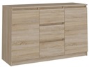 KOMODA 2D3S 120CM DĄB SONOMA SZAFKA 2 DRZWI 3 SZUFLADY DO SALONU