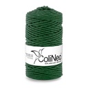 Плетеная нить макраме ColiNea, 100% хлопок, 3мм, 100м, колодка. зеленый