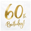 САЛФЕТКИ НА РОЖДЕНИЕ 33х33см 60 шт. Золото