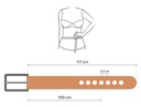 Ремень женский кожаный 4см КОЖАНЫЙ коричневый CLASSIC #1F