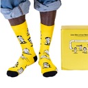 Žlté ponožky Funky - Paths 37-41 Strih ponožky