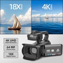 Kamera wideo NBD 4K, kamera 64MP kamera do vlogów, nagrywania filmów 32 GB