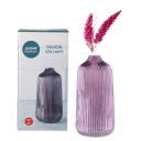 ДЕКОРАТИВНАЯ СТЕКЛЯННАЯ ВАЗА ДЛЯ ЦВЕТОВ Фиолетовый Подарок