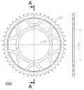 ШЕСТЕРНЯ SUPERSPROX 46 KAWASAKI ZXR 750 VN 800 ZX-6  (13502802256) фото min 7