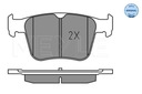 MEYLE ZAPATAS DE FRENADO AUDI PARTE TRASERA A3/Q3/TT 1,0-2,0 TFSI 12- 