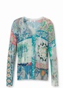 Desigual - Sweter 20SWJF74 Z KASZMIREM CIENKI WZORZYSTY M 38