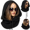 БОЛЬШОЙ КАПЮШОН С ШЕРСТЯНЫМ БАЛАКЛАВОЙ ТЕПЛАЯ ЖЕНСКАЯ ШАПКА ПРЕМИУМ ЦВЕТОВ