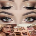 TIENE PALETKA TIEŇOV ZLATÝ TIEŇ GLITTER MATNÝ SMOKEY EYES Značka del-sol