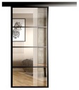 Раздвижные двери Black Frame System 65 Стекло 4 поля