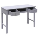 Drewniane biurko z szufladami, 108x45x76 cm, szare Kolor mebla odcienie brązu
