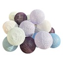 Světla COTTON BALLS 20 LED koule fialové č.