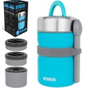 ТЕРМОС ДЛЯ ОБЕДОВ, 2Л, 3 КОНТЕЙНЕРА ДЛЯ ЛАНЧБОКСОВ