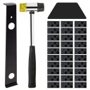 Дистанционные клинья, установленные для монтажных напольных панелей, клинья ложки + молоток