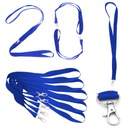 Ремешок для бейджа, 90 см, синий карабин