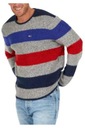 Tommy Jeans серый полосатый мужской свитер, размер M