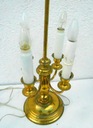 Lampa gabinetowa stojąca z abażurem ,na 4 żarówki Kolor odcienie żółtego i złota
