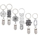 КЕПКИ-КЛЕПКИ С ЦВЕТКОМ АЛЮМИНИЙ 6 ШТ.