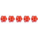 ZESTAW 5 KOSTEK K20 RPG PŁYNNE ŻYCIE KOŚĆ DWUDZIESTOŚCIENNA