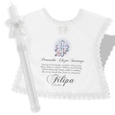 SZATKA I ŚWIECA DO CHRZTU nadruk imię data