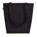 СУМКА-ШОППЕР НА МОЛНИИ ХЛОПОК ЧЕРНЫЙ COOLFLAMINGO