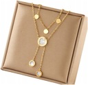 Золотое женское ожерелье знаменитостей в стиле бохо, позолота 18 карат, хирургическая сталь 316L