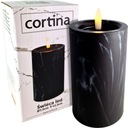 LED СВЕЧА 12,5см черный мрамор