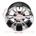12 ДЮЙМИ 25X8-12 26/9-12 КІЛЬЦЕ КОЛЕСА СТОП АЛЮМІНІЙ 4 ОТВОРИ ВЕЛИКА CA  (18595627421) фото min 6