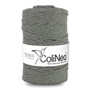 Плетеная нить для макраме ColiNea 100% хлопок, 5мм 100м, темно-серая