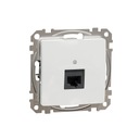 Одиночная компьютерная розетка RJ45, кат. 5e, белая, Sedna Design&Elements