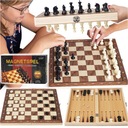 ДЕРЕВЯННЫЕ МАГНИТНЫЕ ШАХМАТЫ КЛАССИЧЕСКИЕ БОЛЬШИЕ ШАШКИ НАРДЫ ИГРА 3В1