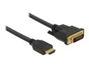 DELOCK 85651 Разблокировка двунаправленного кабеля HDMI-DVI 24+1 0,5 м