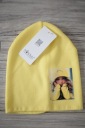 ШАПКА MINOUU CLASSIC ОДНОСЛОЙНАЯ С КУКЛОЙ АППЛИКЦИЕЙ, ЖЕЛТАЯ