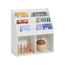 SoBuy Книжный шкаф для детских газет, шкаф для игрушек KMB01-W