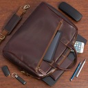 Pánska kožená taška cez rameno notebooku 15,6 veľká hnedá biznis Beltimore Značka Beltimore