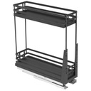 KOSZ CARGO MINI DELUXE R-20 GRAFIT 2P. DO SZAFKI 200 MM CICHY DOMYK AMIX