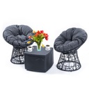 САДОВАЯ МЕБЕЛЬ КОМПЛЕКТ МЕБЕЛИ ДЛЯ САДОВОЙ ТЕРРАСЫ, БАЛКОНА, СТОЛИКА, СТОЛИКА, 2 СТУЛЬЯ