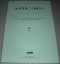 Археология, Ежегодник ПАН 61/1990.