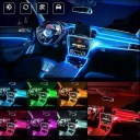 КАБЕЛЬ ОПТОВОЛОКНО AMBIENT LED (СВІТЛОДІОД) RGB ОСВІТЛЕННЯ САЛОНУ АВТО 6M APLIKACJA ПУЛЬТ APP  (17422306557) фото min 9