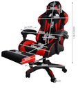 Офисное игровое кресло с поворотным ковшом для геймера, красное